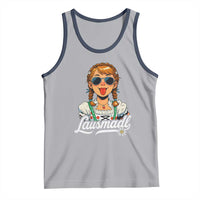 Funny Lausmadl Oktoberfest Tank Top Bavarian Girl with Braids Sunnies and Sass - Wonder Print Shop