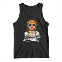 Funny Lausmadl Oktoberfest Tank Top Bavarian Girl with Braids Sunnies and Sass - Wonder Print Shop