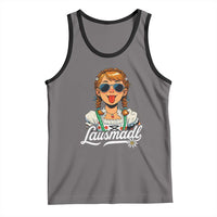 Funny Lausmadl Oktoberfest Tank Top Bavarian Girl with Braids Sunnies and Sass - Wonder Print Shop