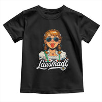 Funny Lausmadl Oktoberfest Toddler T Shirt Bavarian Girl with Braids Sunnies and Sass - Wonder Print Shop