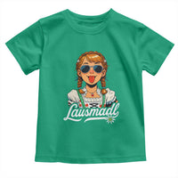 Funny Lausmadl Oktoberfest Toddler T Shirt Bavarian Girl with Braids Sunnies and Sass - Wonder Print Shop
