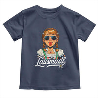Funny Lausmadl Oktoberfest Toddler T Shirt Bavarian Girl with Braids Sunnies and Sass - Wonder Print Shop