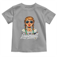 Funny Lausmadl Oktoberfest Toddler T Shirt Bavarian Girl with Braids Sunnies and Sass - Wonder Print Shop