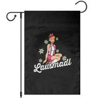 Bavarian Pin Up Girl Lausmadl Garden Flag Oktoberfest Edelweiss Flowers - Wonder Print Shop