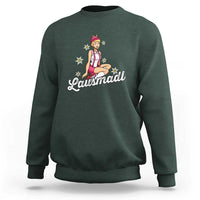 Bavarian Pin Up Girl Lausmadl Sweatshirt Oktoberfest Edelweiss Flowers - Wonder Print Shop