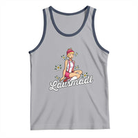 Bavarian Pin Up Girl Lausmadl Tank Top Oktoberfest Edelweiss Flowers - Wonder Print Shop