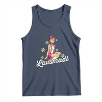 Bavarian Pin Up Girl Lausmadl Tank Top Oktoberfest Edelweiss Flowers - Wonder Print Shop