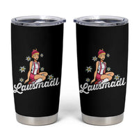 Bavarian Pin Up Girl Lausmadl Tumbler Cup Oktoberfest Edelweiss Flowers - Wonder Print Shop