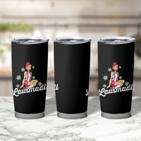 Bavarian Pin Up Girl Lausmadl Tumbler Cup Oktoberfest Edelweiss Flowers - Wonder Print Shop