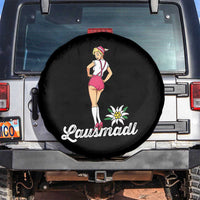 Retro Bavarian Pin Up Girl Lausmadl Spare Tire Cover Oktoberfest Edelweiss Flower - Wonder Print Shop