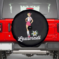 Retro Bavarian Pin Up Girl Lausmadl Spare Tire Cover Oktoberfest Edelweiss Flower - Wonder Print Shop