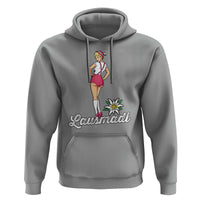 Retro Bavarian Pin Up Girl Lausmadl Hoodie Oktoberfest Edelweiss Flower - Wonder Print Shop