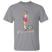 Retro Bavarian Pin Up Girl Lausmadl T Shirt Oktoberfest Edelweiss Flower - Wonder Print Shop