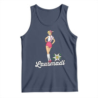 Retro Bavarian Pin Up Girl Lausmadl Tank Top Oktoberfest Edelweiss Flower - Wonder Print Shop
