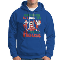 Christmas Santa Hoodie Theres Some Hos In This House Funny Xmas - Wonder Print Shop