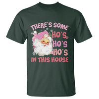 Christmas Pink Santa T Shirt Theres Some Hos In This House Retro Xmas Vibe - Wonder Print Shop
