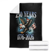 250 Years of American Freedom Throw Blanket Bald Eagle USA Flag 1776 to 2026 Patriotic - Wonder Print Shop