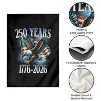 250 Years of American Freedom Garden Flag Bald Eagle USA Flag 1776 to 2026 Patriotic - Wonder Print Shop