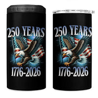 250 Years of American Freedom 4 in 1 Can Cooler Tumbler Bald Eagle USA Flag 1776 to 2026 Patriotic - Wonder Print Shop