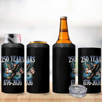 250 Years of American Freedom 4 in 1 Can Cooler Tumbler Bald Eagle USA Flag 1776 to 2026 Patriotic - Wonder Print Shop