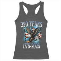 250 Years of American Freedom Racerback Tank Top Bald Eagle USA Flag 1776 to 2026 Patriotic - Wonder Print Shop