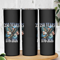 250 Years of American Freedom Skinny Tumbler Bald Eagle USA Flag 1776 to 2026 Patriotic - Wonder Print Shop