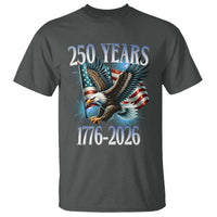 250 Years of American Freedom T Shirt Bald Eagle USA Flag 1776 to 2026 Patriotic - Wonder Print Shop