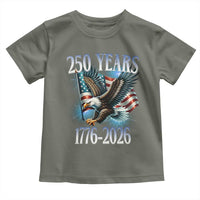 250 Years of American Freedom Toddler T Shirt Bald Eagle USA Flag 1776 to 2026 Patriotic - Wonder Print Shop