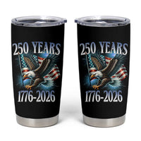 250 Years of American Freedom Tumbler Cup Bald Eagle USA Flag 1776 to 2026 Patriotic - Wonder Print Shop