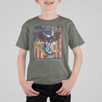 Military Navy 250th Anniversary T Shirt For Kid Forged of Salt and Steel Patriotic Eagle Anchor American Flag - Wonder Print Shop