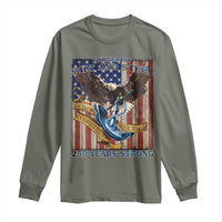 Military Navy 250th Anniversary Long Sleeve Shirt Forged of Salt and Steel Patriotic Eagle Anchor American Flag - Wonder Print Shop