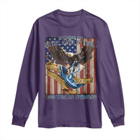 Military Navy 250th Anniversary Long Sleeve Shirt Forged of Salt and Steel Patriotic Eagle Anchor American Flag - Wonder Print Shop