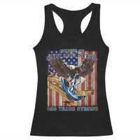 Military Navy 250th Anniversary Racerback Tank Top Forged of Salt and Steel Patriotic Eagle Anchor American Flag - Wonder Print Shop