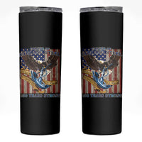 Military Navy 250th Anniversary Skinny Tumbler Forged of Salt and Steel Patriotic Eagle Anchor American Flag - Wonder Print Shop
