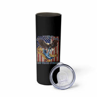 Military Navy 250th Anniversary Skinny Tumbler Forged of Salt and Steel Patriotic Eagle Anchor American Flag - Wonder Print Shop