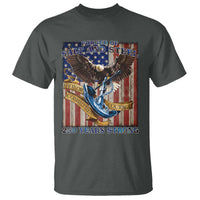 Military Navy 250th Anniversary T Shirt Forged of Salt and Steel Patriotic Eagle Anchor American Flag - Wonder Print Shop