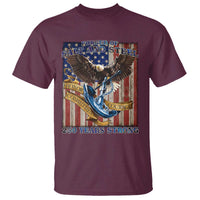 Military Navy 250th Anniversary T Shirt Forged of Salt and Steel Patriotic Eagle Anchor American Flag - Wonder Print Shop