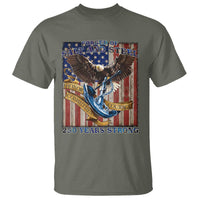 Military Navy 250th Anniversary T Shirt Forged of Salt and Steel Patriotic Eagle Anchor American Flag - Wonder Print Shop