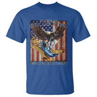 Military Navy 250th Anniversary T Shirt Forged of Salt and Steel Patriotic Eagle Anchor American Flag - Wonder Print Shop