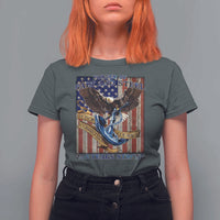 Military Navy 250th Anniversary T Shirt For Women Forged of Salt and Steel Patriotic Eagle Anchor American Flag - Wonder Print Shop