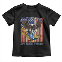 Military Navy 250th Anniversary Toddler T Shirt Forged of Salt and Steel Patriotic Eagle Anchor American Flag - Wonder Print Shop