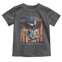Military Navy 250th Anniversary Toddler T Shirt Forged of Salt and Steel Patriotic Eagle Anchor American Flag - Wonder Print Shop