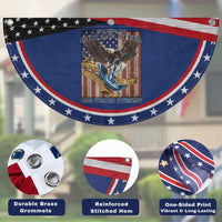 Military Navy 250th Anniversary Patriotic Fan Flag Forged of Salt and Steel Patriotic Eagle Anchor American Flag