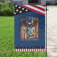 Military Navy 250th Anniversary Garden Flag Forged of Salt and Steel Patriotic Eagle Anchor American Flag
