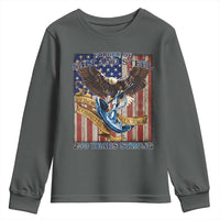 Military Navy 250th Anniversary Youth Sweatshirt Forged of Salt and Steel Patriotic Eagle Anchor American Flag - Wonder Print Shop