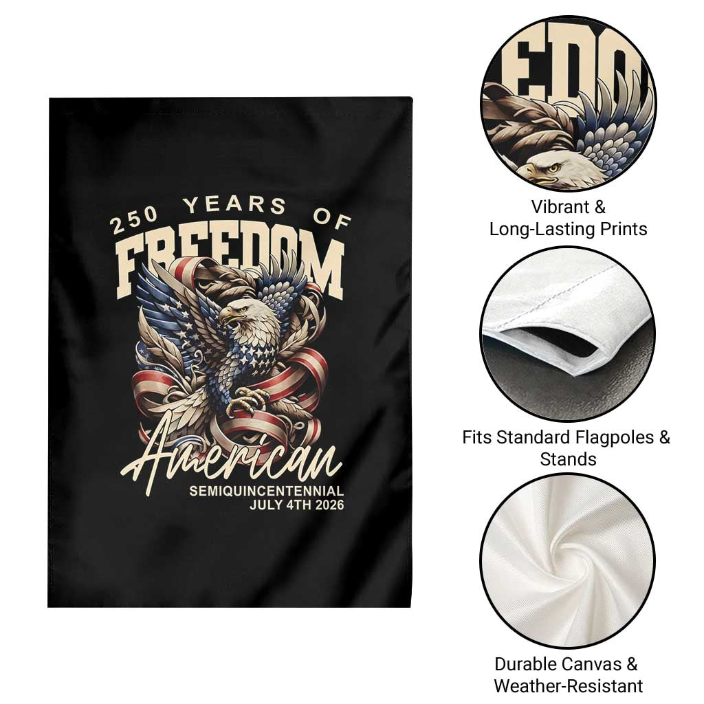 250 Years of Freedom Eagle Garden Flag US 250th Anniversary American Semiquincentennial 2026 Patriotic - Wonder Print Shop
