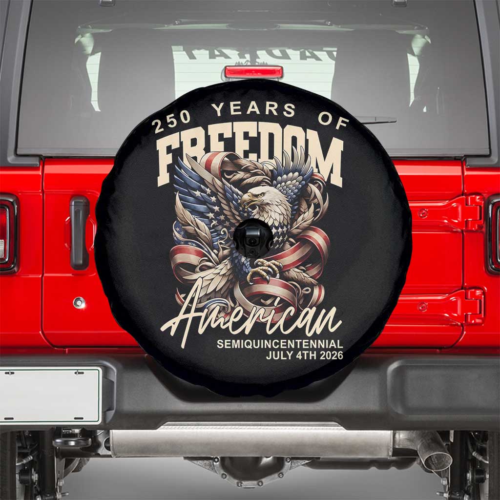 250 Years of Freedom Eagle Spare Tire Cover US 250th Anniversary American Semiquincentennial 2026 Patriotic - Wonder Print Shop