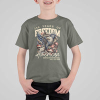 250 Years of Freedom Eagle T Shirt For Kid US 250th Anniversary American Semiquincentennial 2026 Patriotic - Wonder Print Shop