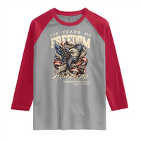 250 Years of Freedom Eagle Raglan Shirt US 250th Anniversary American Semiquincentennial 2026 Patriotic - Wonder Print Shop