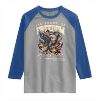 250 Years of Freedom Eagle Raglan Shirt US 250th Anniversary American Semiquincentennial 2026 Patriotic - Wonder Print Shop